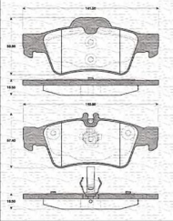 Комплект тормозных колодок MAGNETI MARELLI 363702161281