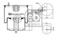 Баллон пневматической рессоры FEBI BILSTEIN 35674