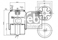 Баллон пневматической рессоры FEBI BILSTEIN 35884