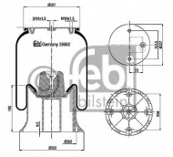 Баллон пневматической рессоры FEBI BILSTEIN 39862