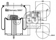 Баллон пневматической рессоры FEBI BILSTEIN 39907