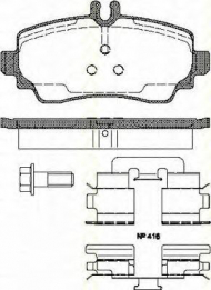 Комплект тормозных колодок TRISCAN 8110 23022