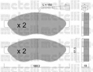 Комплект тормозных колодок METELLI 22-0708-1