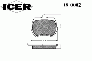 Комплект тормозных колодок ICER 180002