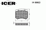 Комплект тормозных колодок ICER 180003