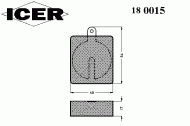 Комплект тормозных колодок ICER 180015