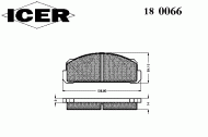 Комплект тормозных колодок ICER 180066