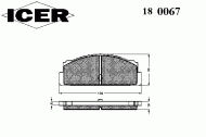 Комплект тормозных колодок ICER 180067