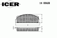 Комплект тормозных колодок ICER 180068