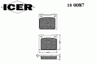 Комплект тормозных колодок ICER 180087