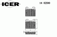 Комплект тормозных колодок ICER 180200