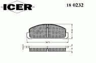 Комплект тормозных колодок ICER 180232