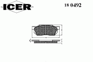 Комплект тормозных колодок ICER 180492