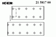 Комплект колодки тормозной накладки ICER 21 5817 00