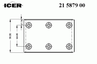 Комплект колодки тормозной накладки ICER 21 5879 00