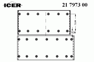 Комплект колодки тормозной накладки ICER 21 7973 00