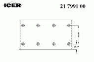 Комплект колодки тормозной накладки ICER 21 7991 00