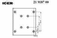 Комплект колодки тормозной накладки ICER 21 9187 00