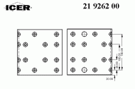Комплект колодки тормозной накладки ICER 21 9262 00