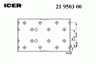 Комплект колодки тормозной накладки ICER 21 9503 00