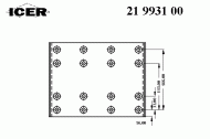 Комплект колодки тормозной накладки ICER 21 9931 00