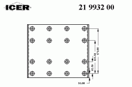 Комплект колодки тормозной накладки ICER 21 9932 00