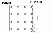 Комплект колодки тормозной накладки ICER 21 9933 00