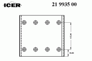 Комплект колодки тормозной накладки ICER 21 9935 00