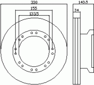 Тормозной диск DON CVD590