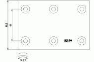 Комплект колодки тормозной накладки TEXTAR 1587906