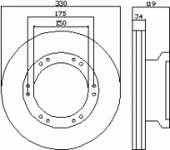 Тормозной диск TEXTAR 93142600