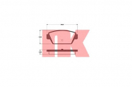 Комплект тормозных колодок NK 223009