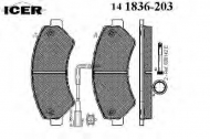 Комплект тормозных колодок ICER 141836-203