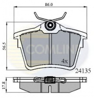 Комплект тормозных колодок COMLINE CBP01252