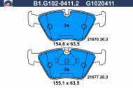 Комплект тормозных колодок GALFER B1.G102-0411.2