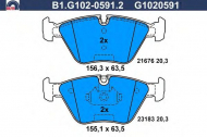 Комплект тормозных колодок GALFER B1.G102-0591.2