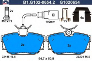 Комплект тормозных колодок GALFER B1.G102-0654.2