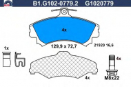 Комплект тормозных колодок GALFER B1.G102-0779.2