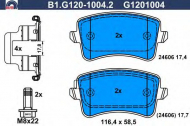 Комплект тормозных колодок GALFER B1.G120-1004.2