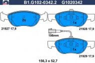 Комплект тормозных колодок GALFER B1.G102-0342.2