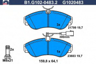 Комплект тормозных колодок GALFER B1.G102-0483.2
