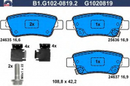 Комплект тормозных колодок GALFER B1.G102-0819.2