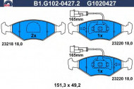 Комплект тормозных колодок GALFER B1.G102-0427.2