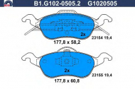 Комплект тормозных колодок GALFER B1.G102-0505.2
