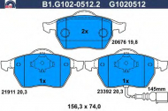 Комплект тормозных колодок GALFER B1.G102-0512.2