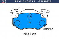 Комплект тормозных колодок GALFER B1.G102-0522.2
