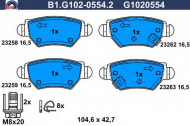 Комплект тормозных колодок GALFER B1.G102-0554.2