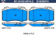 Комплект тормозных колодок GALFER B1.G102-0574.2