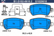 Комплект тормозных колодок GALFER B1.G102-0610.2
