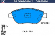 Комплект тормозных колодок GALFER B1.G102-0614.2